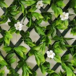 MERCER WONDERWALL WHITE FLOWER LEAF TRELLIS 1MX2M