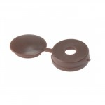 HINGED SCREW COVER CAPS BROWN NO 6-8 BAG OF 100