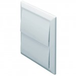 DOMUS GRAVITY FLAP GRILLE ROUND TO RECTANGLE WHITE 100MM