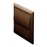 DOMUS GRAVITY FLAP GRILLE ROUND TO RECTANGLE BROWN 100MM