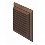 DOMUS LOUVRED GRILLE ROUND TO RECTANGLE BROWN 100MM
